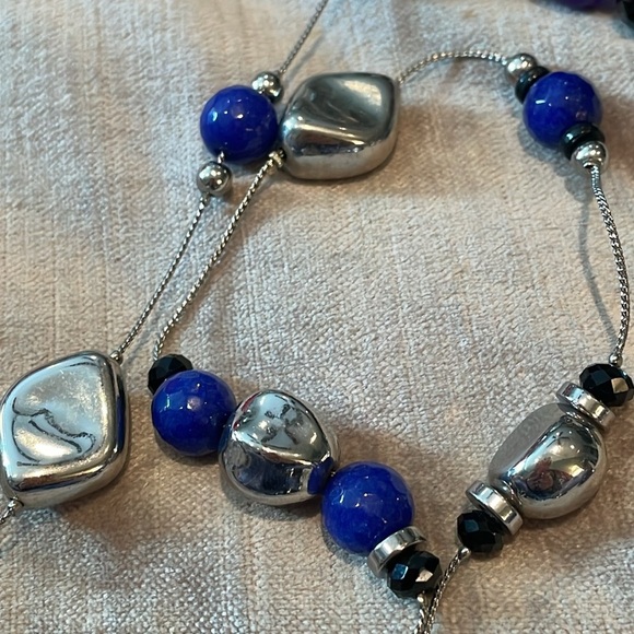 Chico’s Lapis Lazuli Station Necklace - Picture 5 of 8